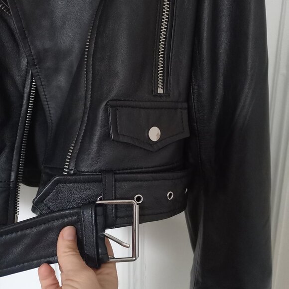 Genuine sheep leather biker jacket from Zara - Picture 4 of 7